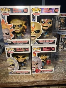 Iron Maiden Set 143/144/145/146 Rocks Music Funko Pop In Protector - Picture 1 of 17