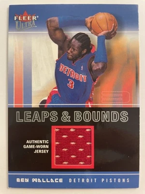 2003-04 Fleer Ultra Leeps & Bounds Patch Ben Wallace LB-BW Pistons - Image 1 of 2