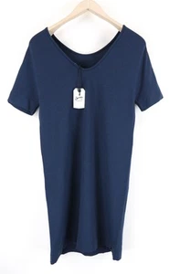 DENHAM Compass Blue Classic S Short Sleeve Mini Round Neck Dress - Picture 1 of 6