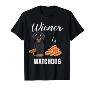 Wiener Watchdog Hot Dogs Security Funny Dachshund Owner Joke T-Shirt for Men ... - Picture 1 of 1