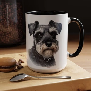 Miniatur Schnauzer Hund Kunst Malerei Kaffeebecher Haustier Geschenk Rettung ein Haustier heute - Bild 1 von 63