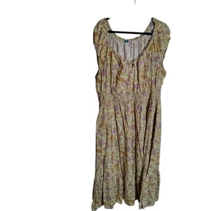 Old Navy gelbes geblümtes Midikleid 3X plus Bauernprärie Boho - Bild 1 von 6