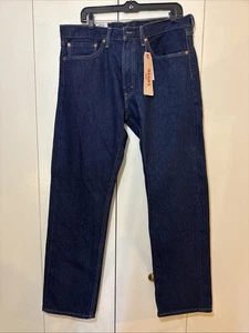 Pantalones de mezclilla Levi's 505 de corte regular para hombre talla 36 x 32 azul lavado oscuro 100 % algodón - Imagen 1 de 16