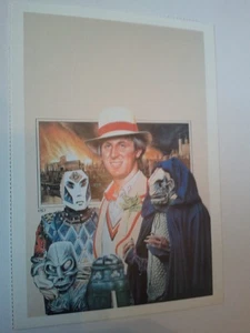 Tarjeta postal de Doctor Who # 8 The Visitation de Alister Pearson 1993 sombrero con tipo con capucha - Imagen 1 de 2