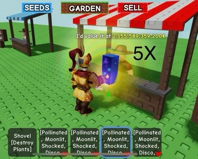 GROW A GARDEN 5x Fiori di Caramella Mutati - Coltivare un Giardino Sheckles - Valore 10,75 trilioni + monete