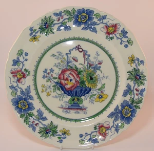 Plato de cena Masons Ironstone azul Strathmore 10" o 25,5 cm c1970s en muy buena condición - Imagen 1 de 7