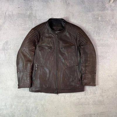 Werner Christ Brown Biker Leather Jacket - Imagem 1 de 4