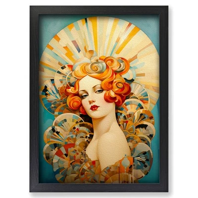 Framed Seashell Art Deco Art Wall Art Canvas Print Poster Picture, Home Decor - Image 1 of 4