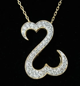 Jane Seymour OPEN HEARTS .35ctw Diamond Pendant & Necklace 14K Yellow Gold, 3.9g - Bild 1 von 13