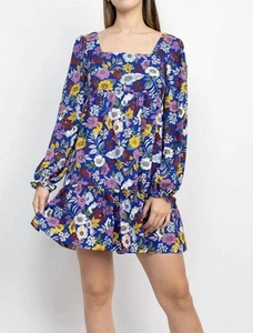 BCBG Generation Square Neck Floral Casual Dress Size 6 - Picture 1 of 6