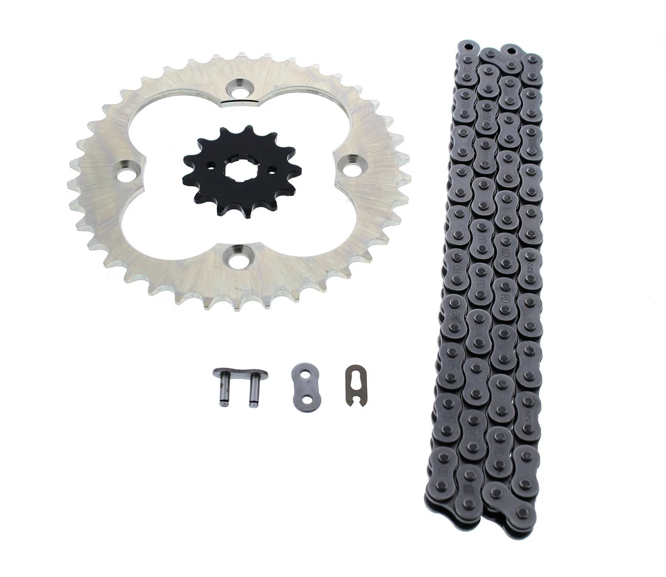 2007 2008 Honda Sportrax 300EX TRX300EX Non O-Ring Chain & Silver Sprocket 13/38 - Изображение 1 из 4