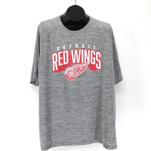 Fanatics Detroit Red Wings Performance Crew Neck T-Shirt Men's 2XL Gray Hockey - Picture 1 of 12