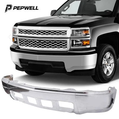 Front Bumper for Chevrolet 2014-2015 Chevy Silverado 1500 LT Pickup Chrome Steel Foto 1 de 4