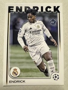 2024-25 Topps Chrome UEFA Club Competitions Endrick #100 Rookie RC Real Madrid - Picture 1 of 3