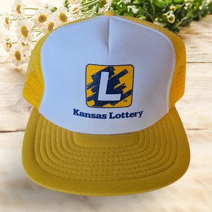 Vintage KANSAS LOTTERY, SnapBack Trucker Hat Cap Mesh Foam - Picture 1 of 8