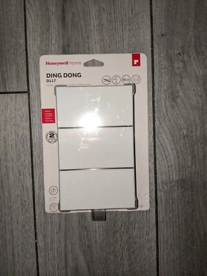 Wired Doorbell Honeywell Home, Classic Ding Dong Style, White Finish, D117 Foto 1 de 2