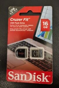 Genuine NEW 16GB SanDisk Cruzer Fit USB Memory Stick Flash Pen Drive USB2.0 /3.0