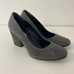 White Stuff Kira grau Wildleder Leder Pumps Blockabsatz formell Größe 4 37 - Bild 1 von 13