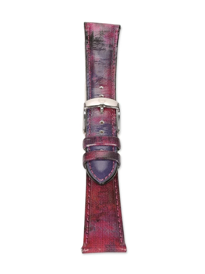 MICHELE 302382 MS18AA430507 18mm Leather Calfskin Purple Watch Strap - Image 1 of 2