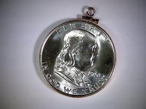 Medio dólar Franklin 1961-P en bisel plateado - Imagen 1 de 4