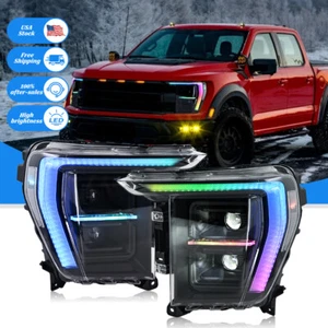 Faros LED completos RGB para Ford F-150 14ª generación P702 2021 2022 2023 faros delanteros - Imagen 1 de 24