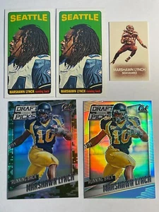 Marshawn Lynch 2015 Silver & Camo Prizm 2013 Topps Magic '48 1965 Mini Lot (5) - Picture 1 of 2