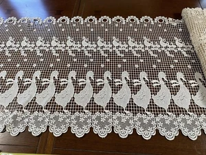 Französischer Ecru Spitzenenten Spitze importiert 24"" 6 Yards (216"") Vorhang - Bild 1 von 6