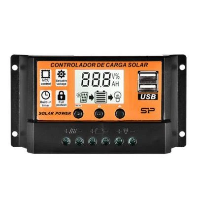 Solar Charge Controller 12V 24V 10A 20A 30A Dual USB Panel Battery Regulator Kit - Image 1 of 4