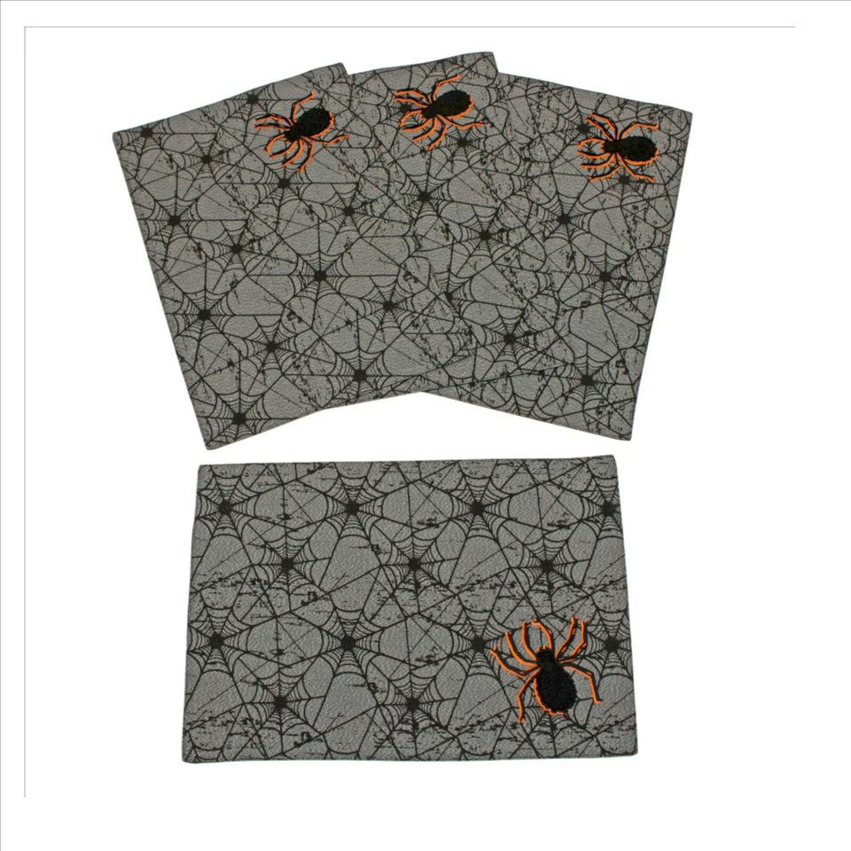 Halloween Spider Web Place Mats 13x19 inches Set of 4 - Image 1 of 1