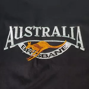 Brisbane Australia Shirt XL Embroidered Kangaroo Down Under Aussie Hoxley Black - Picture 1 of 7