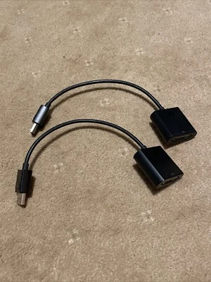 2x Genuine Original HP 752660-001 753744-001 DisplayPort Male to DVI-D Adapter - Image 1 of 4