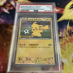 2014 POKEMON JPN XY PROMO J-LEAGUE SOCCER-2ND PRINT PITCH'S PIKACHU-HOLO PSA 3 - Picture 1 of 5