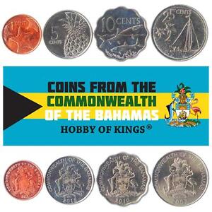 Bahamian 4 Coin Set 1 5 10 25 Cents | Strfish | Marlin | Bonefish | 2006 - 2016
