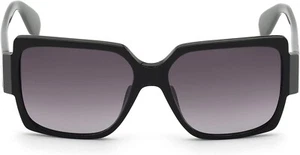 Adidas OR0005 01B Black Satin Square Plastic Sunglasses Frame 55-14-135 OR0005 - Picture 1 of 4