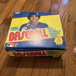 Pre-owned 1989 Fleer Baseball Cello box 24 cello packs Griffey Ripken **READ**