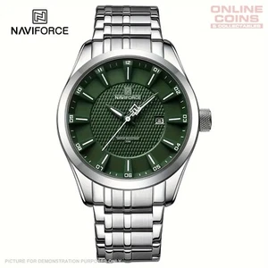 NAVIFORCE NF8032 Sports Watch Stainless Steel with Green Dial AUSTRALIAN STOCK! - Picture 1 of 1