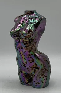 Große 6”x3”x2,5” Aura PYRIT Dame Körper weiblich Kristall Schnitzerei Figur Torso - Bild 1 von 24