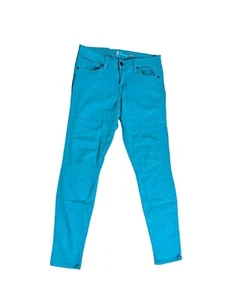 Level 99 Women's Pants Size 29 Turquoise Stretchy Soft Sustainable Fabric - Picture 1 of 4