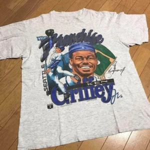 Ken Griffey Jr MLB Seattle Mariners Caricature short sleeve ash shirt KV28604 - Picture 1 of 2