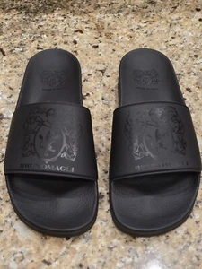 Martino Bruno Magli Men’s Black Slides Sandals US 10.5 EU 45 Made In Italy NEW - Picture 1 of 6