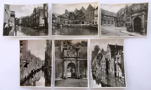 Lote de 6 postales DORDRECHT Zuid-Holland Países Bajos postales vintage ~ 1940 - Imagen 1 de 2