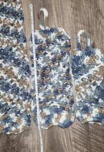 Handmade Crocheted Plastic Grocery Bag Holder Dispenser Or Organize Rags - Picture 1 of 3