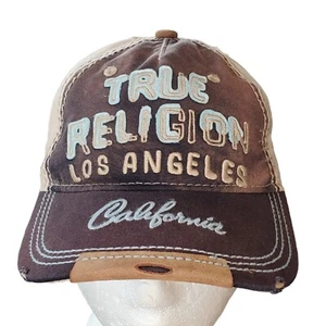 Vintage Y2K True Religion Distressed Los Angeles CA grau khaki bestickt - Bild 1 von 12
