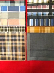 12 QUALITY Mens Handkerchiefs Hankies Hankerchief Cloths 100% Cotton 17"x17"BB - Picture 1 of 12
