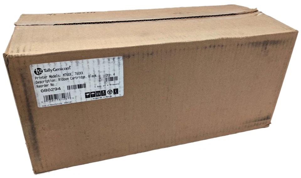 NOB Genuine TallyGenicom Ribbon Cartridge 4-Pack 080294 for Printers MT6XX T60XX - Image 1 of 4