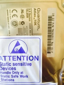 *Nuevo* Disco duro interno SCSI Quantum Atlas 18,2J (TN18J011) 18,2 GB, 10000 rpm, 3,5" - Imagen 1 de 4