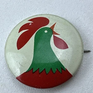 Vintage Kellogg's Corn Flakes Button Back Pin Corny The Rooster Cornflakes 1" - Picture 1 of 3