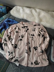 Basic Necessities zartrosa Blumen Pullover Pulli & Cardigan Pulli Set 1X - Bild 1 von 6
