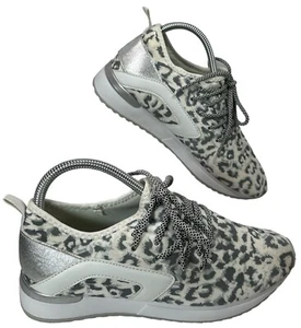 Claudia Ghizzani Silber Sneaker Schuhe, Leopard Animal Print, Damen UK 4, EU 37 - Bild 1 von 11