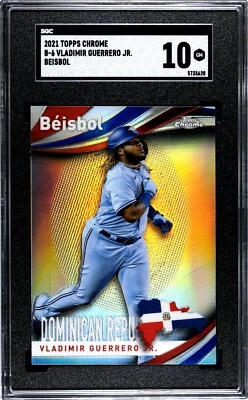 2021 Topps Chrome Vladimir Guerrero Jr. Beisbol SGC 10 GEM MINT - Image 1 of 2